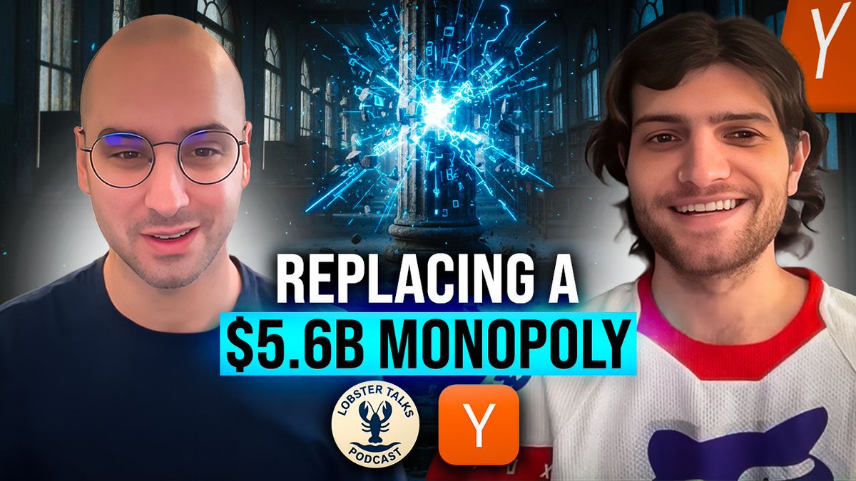 GJarrosson's tweet photo. Private equity just bought the software that runs 70% of American schools for $5.6B.

Most founders see a monopoly, but Noah saw a wedge.

And if there’s one thing EdTech is most famous for, it’s brutal switching costs.

So how does a YC founder walk in and say, “We’re replacing it”?

In this episode, Noah Fichter (@foahnichter), founder of Scout (@scoutedu), breaks down:
- Why switching costs in education are beatable
- How AI becomes a real catalyst (not just a feature)
- The power of going microscopic before going massive
- What YC actually does to your psychology
- And why ambition is greater than incrementalism

Ambition is contagious. And this one hits hard.

📽️ Watch full episode here: https://t.co/7Kpl12cbYO
