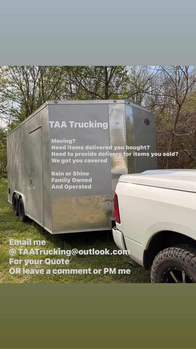 GodsDaughterA3's tweet photo. Need help moving? or need cars hauled off or old materials or mattresses? Contact Tommy Lee at TAA Trucking for assistance Facebook page Tommy Lee email: TAATrucking@outlook.com https://t.co/HPbrSwSDIl