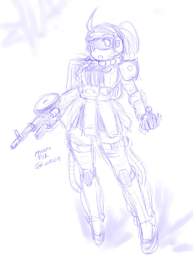 #ロボ娘なんでも投稿祭
MS-06F2 