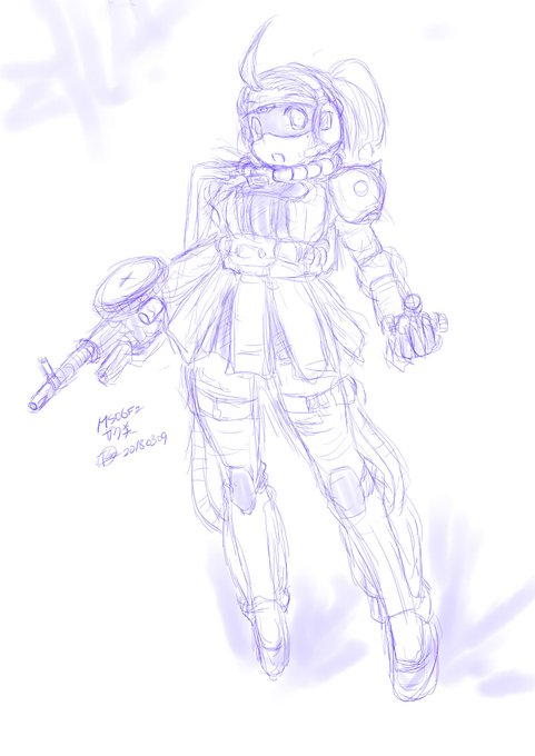 #ロボ娘なんでも投稿祭
MS-06F2 