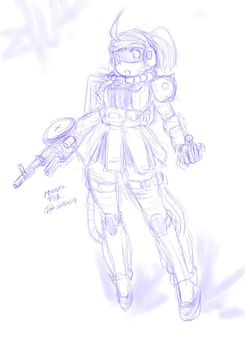 #ロボ娘なんでも投稿祭 MS-06F2