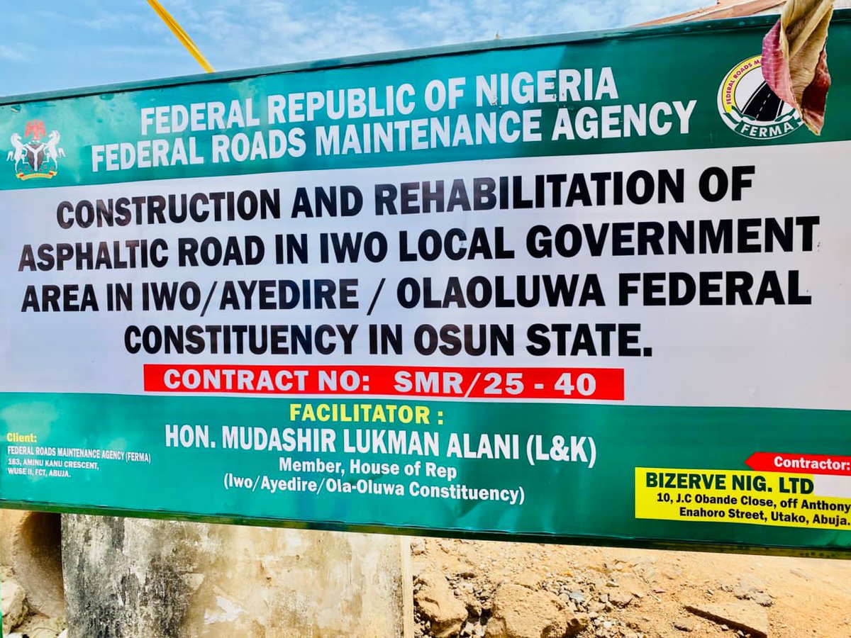 KayodeMudashir's tweet photo. On Sunday, 7th April, 2026, we flagged off the construction of a 1km Oloye–Gbegunde–Motokese road in Iwo Local Government Area of Ayediire/Iwo/Ola Oluwa Federal Constituency of Osun state.

Speaking at the ceremony, I reaffirmed my commitment to delivering impactful ... https://t.co/l5fNiw2Kj6
