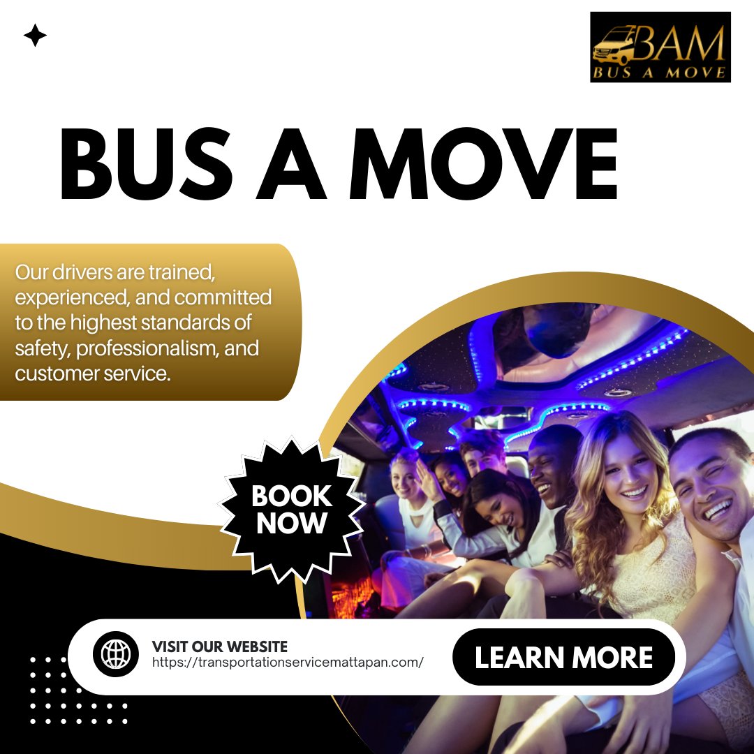 bus_a_move617's tweet image. Prom night should be memorable for all the right reasons. We offer prom transportation services that are safe, stylish, and perfect for group arrivals. Reach out to secure the ride your teens will love. #PromTransportation
transportationservicemattapan.com/about_us