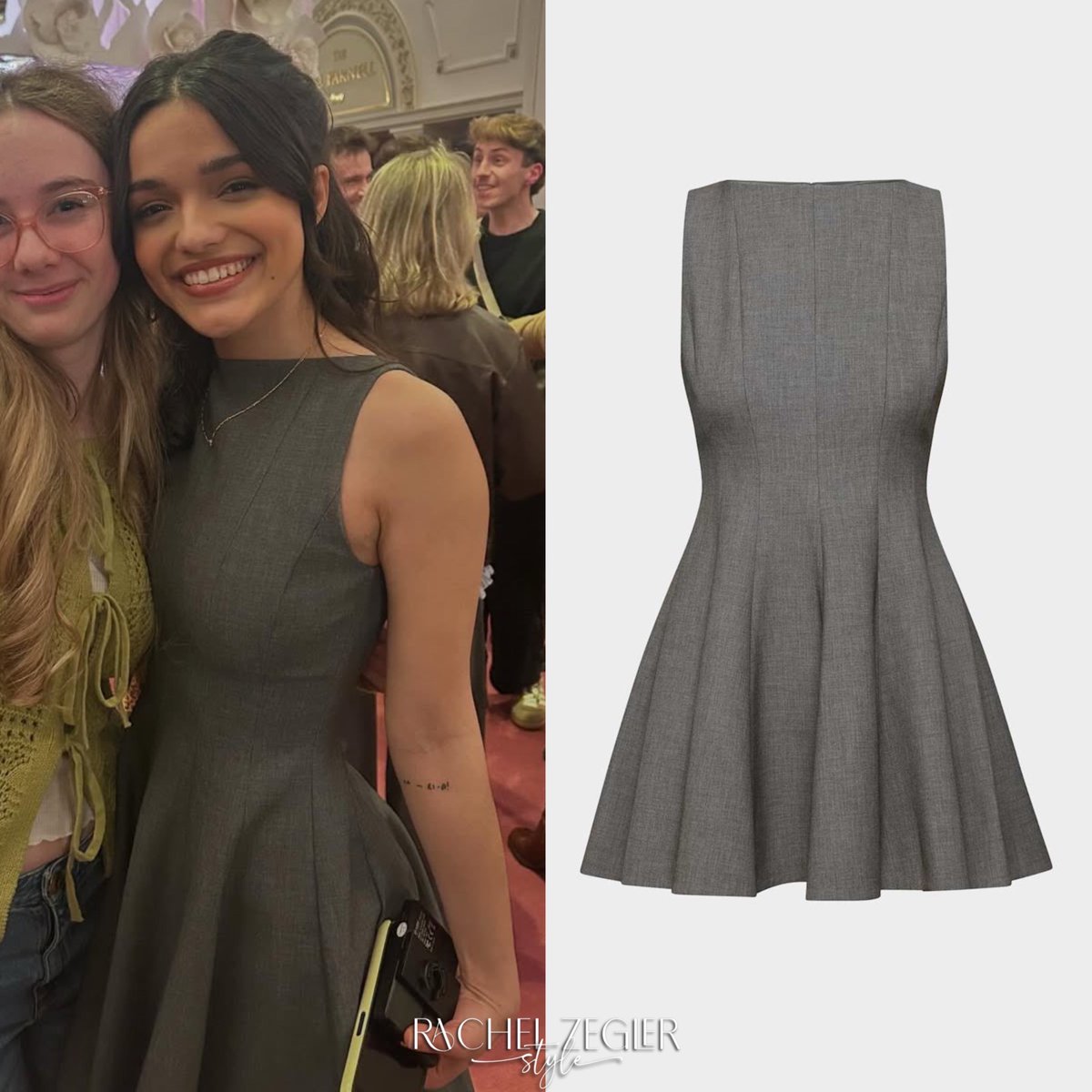 ZeglerStyle's tweet photo. Rachel wore the #Madewell ‘Relaxed Leather Bomber Jacket’ ($399.99 - On Sale). She also wore the #Aritzia ‘Proxy Dress’ ($168) and her #KurtGeiger ‘Trix Knee Boots’ ($344) in a photo posted to her Instagram ➳ March 30th, 2026. https://t.co/uPnPJOpqGR