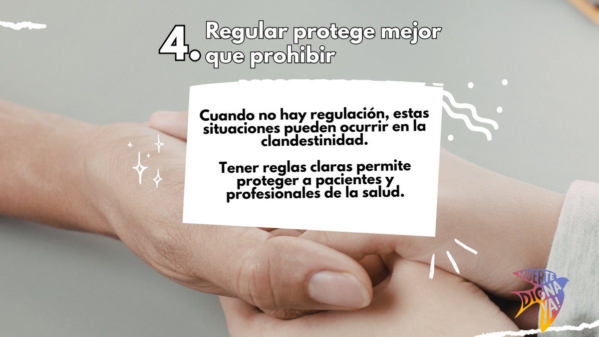 MuerteDignaYa's tweet photo. Esto implica escuchar, acompañar y respetar la voluntad de las personas, incluso en el final de la vida.

Hablar de #MuerteDignayYa también es hablar de un sistema de salud más humano, más justo y más cercano.

La dignidad no termina la vida. https://t.co/myRxviNVuu