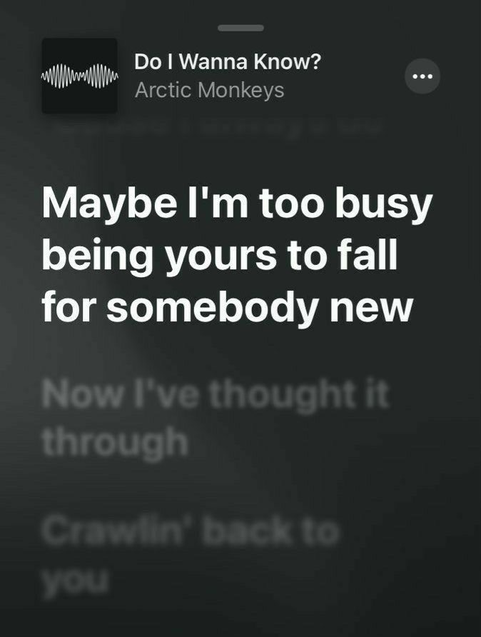 do i wanna know?
