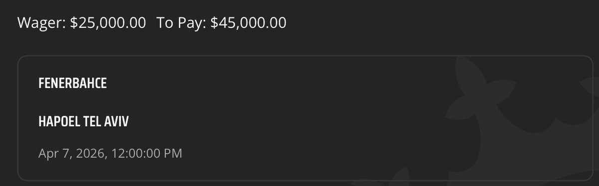 $25,000 BET 

Sending to all who LIKE + RETWEET 

( MUST FOLLOW SO I CAN DM)

$500 to someone if this loses