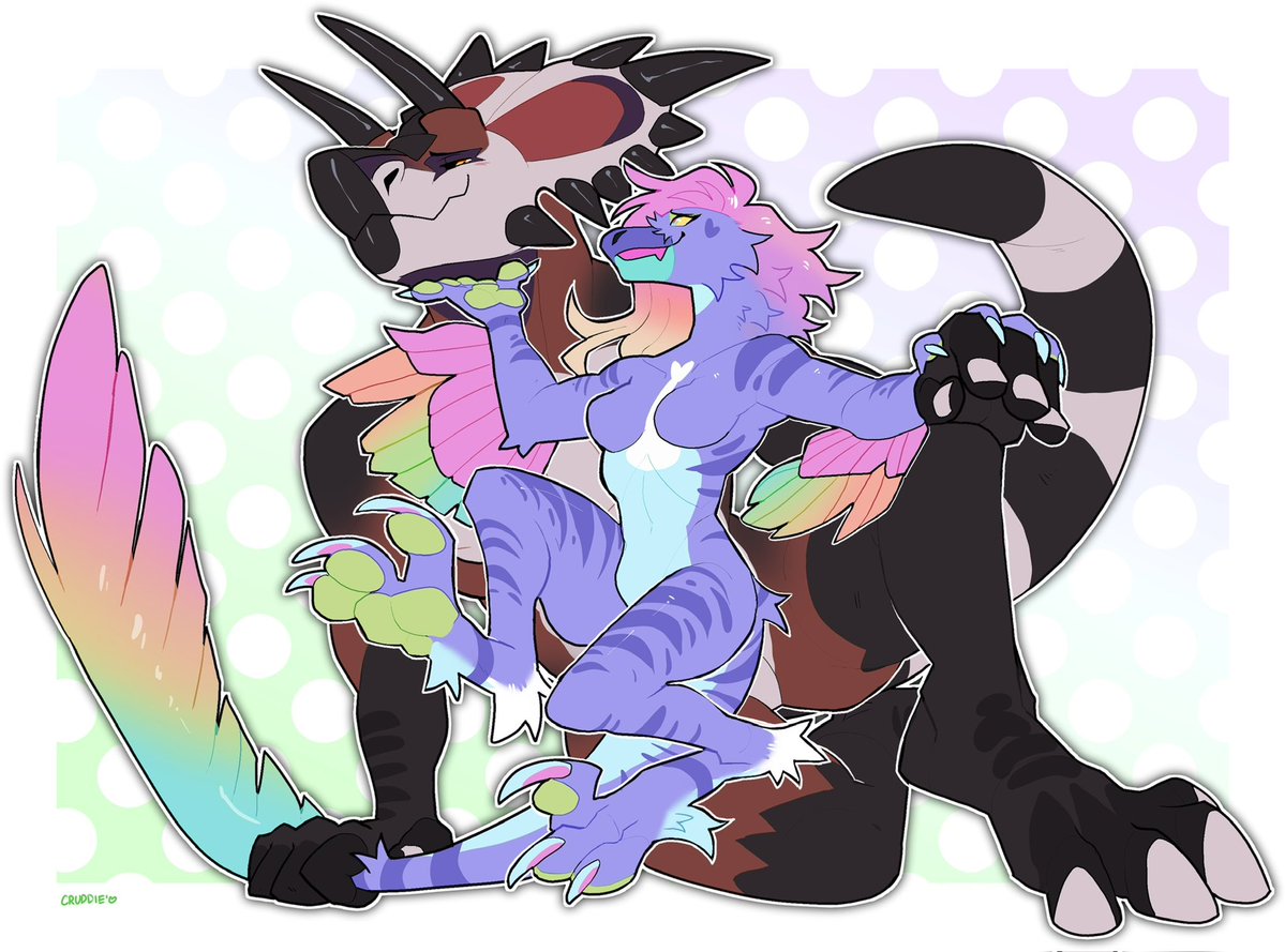 Cruddiearts's tweet image. Dino couple 💖💙

For @koifur1994
