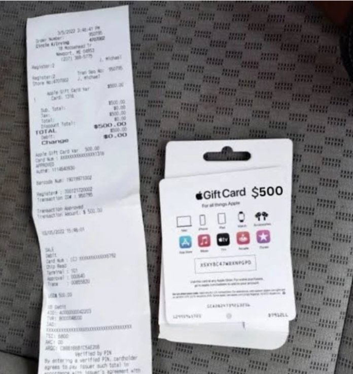 I jus got single $500, Apple Gift card.
Can I make payment with gift card?