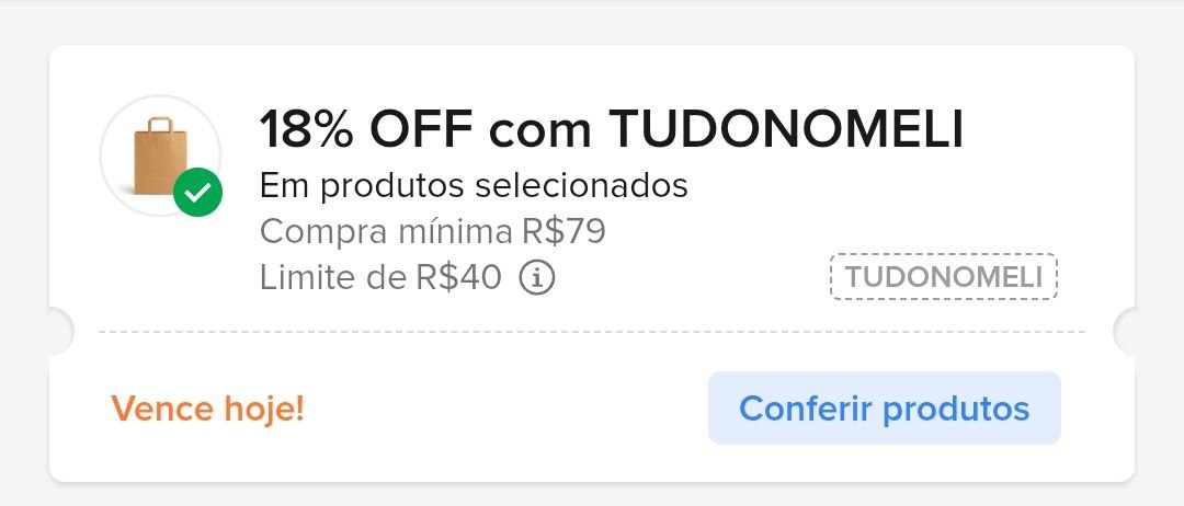 🚨 CUPOM MERCADO LIVRE 💛

🎟️ 18% OFF (até R$40 de desconto)

🏷️ CUPOM: TUDONOMELI

⚠️ Válido por tempo limitado

ATIVE AQUI 👇
🔗 mercadolivre.com/sec/12Q246H

🔥 Quer mais cupons assim?
Entre no canal: t.me/piradosporacha…

#bbb #bbb26