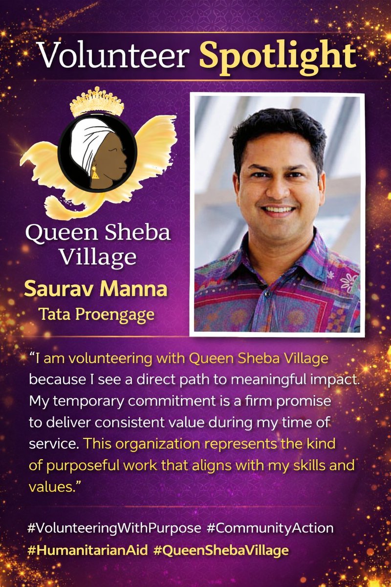 qshebavillage's tweet photo. 🐤

April is Volunteer Appreciation Month 💛

Celebrating the amazing volunteers of Queen Sheba Village who are creating real impact across communities worldwide 🌍

Your service matters. Your impact is lasting.

#VolunteerAppreciationMonth #ServeWithPurpose #GlobalImpact https://t.co/QJ2xUyrEW4
