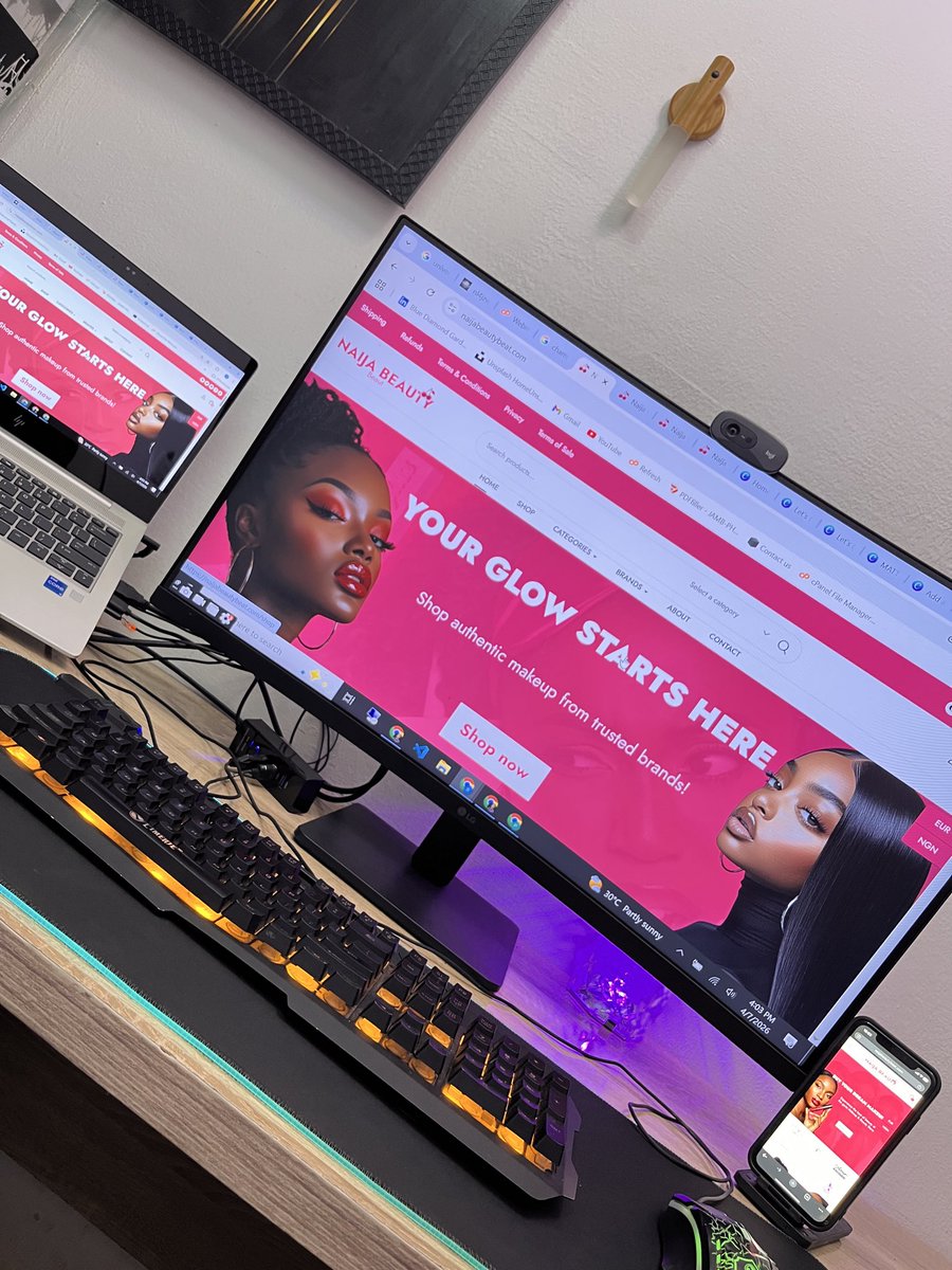 webdesignerng's tweet image. Yet another website delivered to our client👨🏽‍💻✨

This time it’s for a Makeup &amp;amp; Beauty brand in Nigeria💋💅