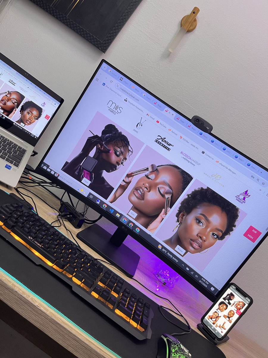 webdesignerng's tweet image. Yet another website delivered to our client👨🏽‍💻✨

This time it’s for a Makeup &amp;amp; Beauty brand in Nigeria💋💅