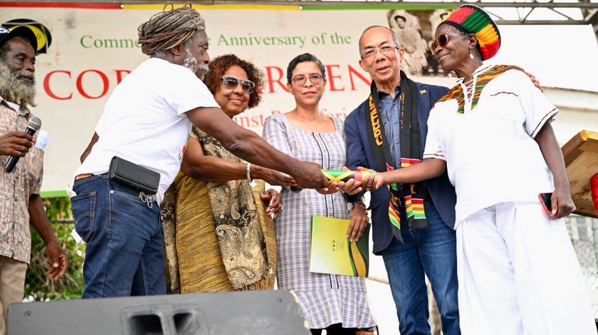 mnsgovjm's tweet image. (1/3) #Highlights: A historic moment of justice delivered.

On Good Friday (April 3), the Government of Jamaica formally presented land titles to the Rastafari Coral Gardens Benevolent Society marking the next chapter in Jamaica’s reconciliation journey.