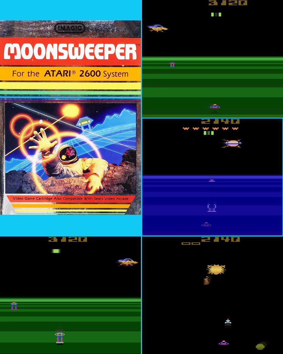 TheRetroSlayer's tweet image. Moonsweeper - Atari 2600 (1983) proves that Imagic programmers were absolute wizards at squeezing every drop of performance out of vintage hardware 🚀 The standout technical flex of this release is the seamless transition from a standard top-down space shooter into a pseudo-3D