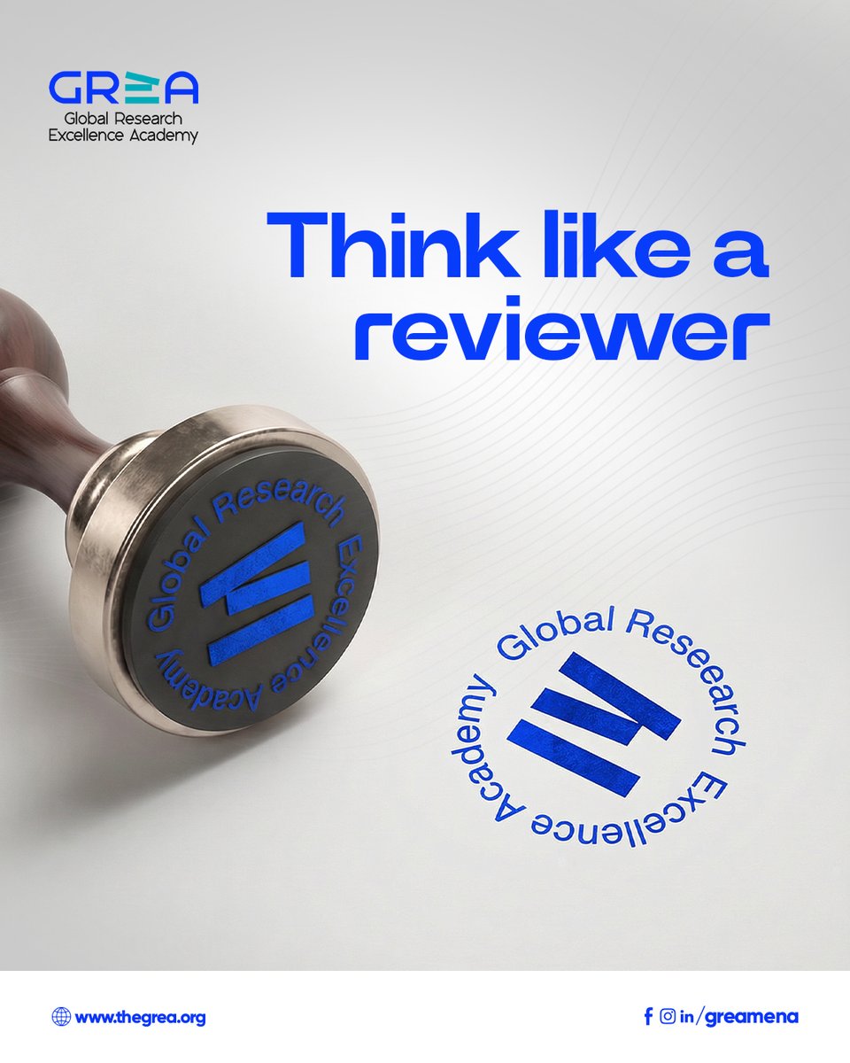 TheGREAMENA's tweet image. Understanding reviewer expectations changes everything.

IPTC prepares researchers to:

• Anticipate comments

• Strengthen arguments

• Respond professionally

Because Publishing is strategic, know more: thegrea.org/international-…
#GREA #IPTC #PeerReview #PublishSmart