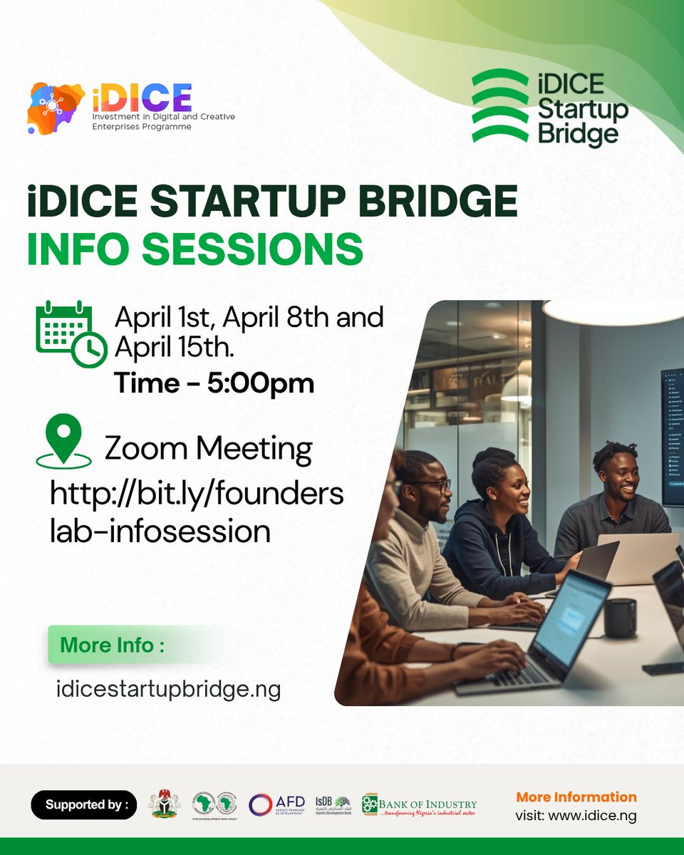 muna_que's tweet photo. @SheCodeAfrica iDICE Start-up Bridge is accepting applications. Females are strongly encouraged to apply.
https://t.co/Z2FIEZSacM https://t.co/VCYxErCK3h