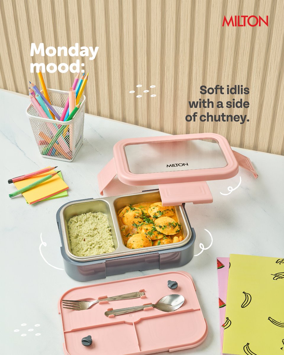 MiltonHomewares's tweet image. No more “What do I pack today—and will it leak?”

With Milton lunch boxes, everything stays warm, spill-proof, and neatly contained.

So parents can pack healthy, varied meals through the week with ease!

#Milton #TiffinLove #BackToSchool #SchoolEssentials #HealthyMeals