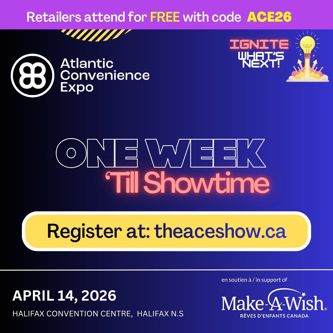 theaceexpo's tweet photo. 🔥 1 WEEK UNTIL ACE 2026 🔥

We’re just one week away from ACE 2026 !

We’re proud to have Make-A-Wish Nova Scotia back as our volunteer partner for this year’s show.

👉 Show Your Support Here : https://t.co/QXydYX4wtJ https://t.co/glDROZARjn