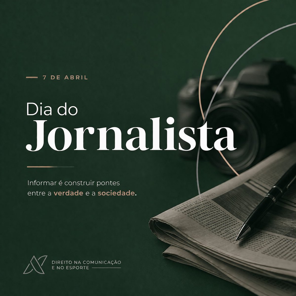 7 de Abril: Dia do Jornalismo. 

Informar é construir pontes entre fatos e a sociedade. 

Nosso escritório parabeniza clientes e jornalistas por essa data importante.