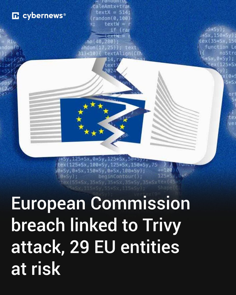 Cybernews's tweet image. Hackers appear to have gotten in through the Trivy supply-chain attack – not a direct hit on AWS. Read more: cnews.link/european-commi…

#hack #cybersecurity