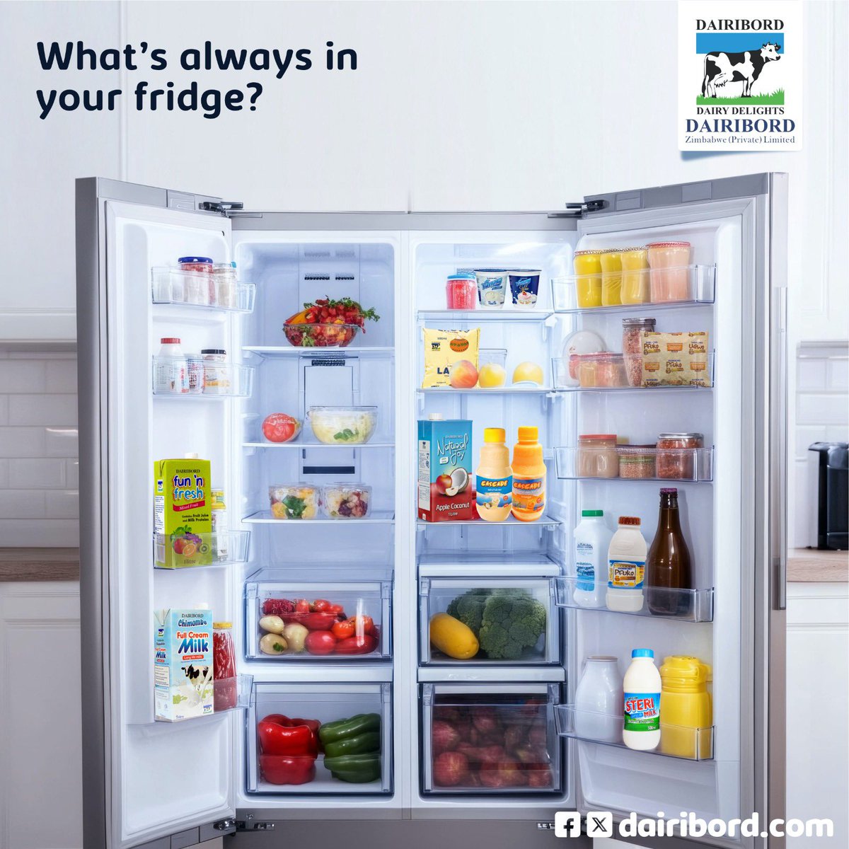 DairibordLtd's tweet photo. Which Dairibord product is always in your fridge?
#TheDairibordKitchen #FridgeCheck #Dairibord https://t.co/mS7x6bGTHj