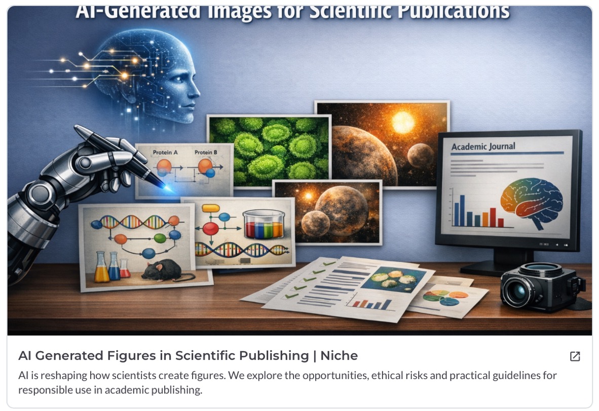 niche_science's tweet image. AI can now create stunning scientific figures in seconds—but are they truth or illusion? Visuals get sharper, transparency gets blurrier. 

Let's explore the hidden risks, policy gaps, and ethical tensions niche.org.uk/ai-figures-sci… 

#AI #ScienceWriting #AcademicPublishing