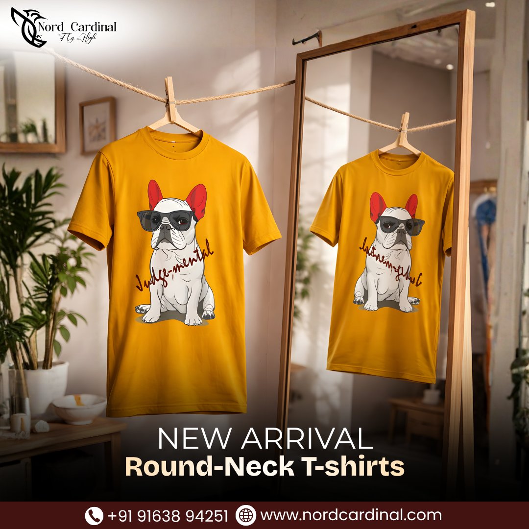 NordCardinal's tweet photo. 🔥 NEW ARRIVAL ALERT! 🔥
Upgrade your everyday style with our trendy Round-Neck T-Shirts – where comfort meets attitude.

Grab yours now and make a statement!
🛒 Shop today: https://t.co/CdteBev9B2
📞 Call/WhatsApp: +91 91638 94251
Don’t wait — stock is limited! 

#nordcardinal https://t.co/FuXoASxPqa