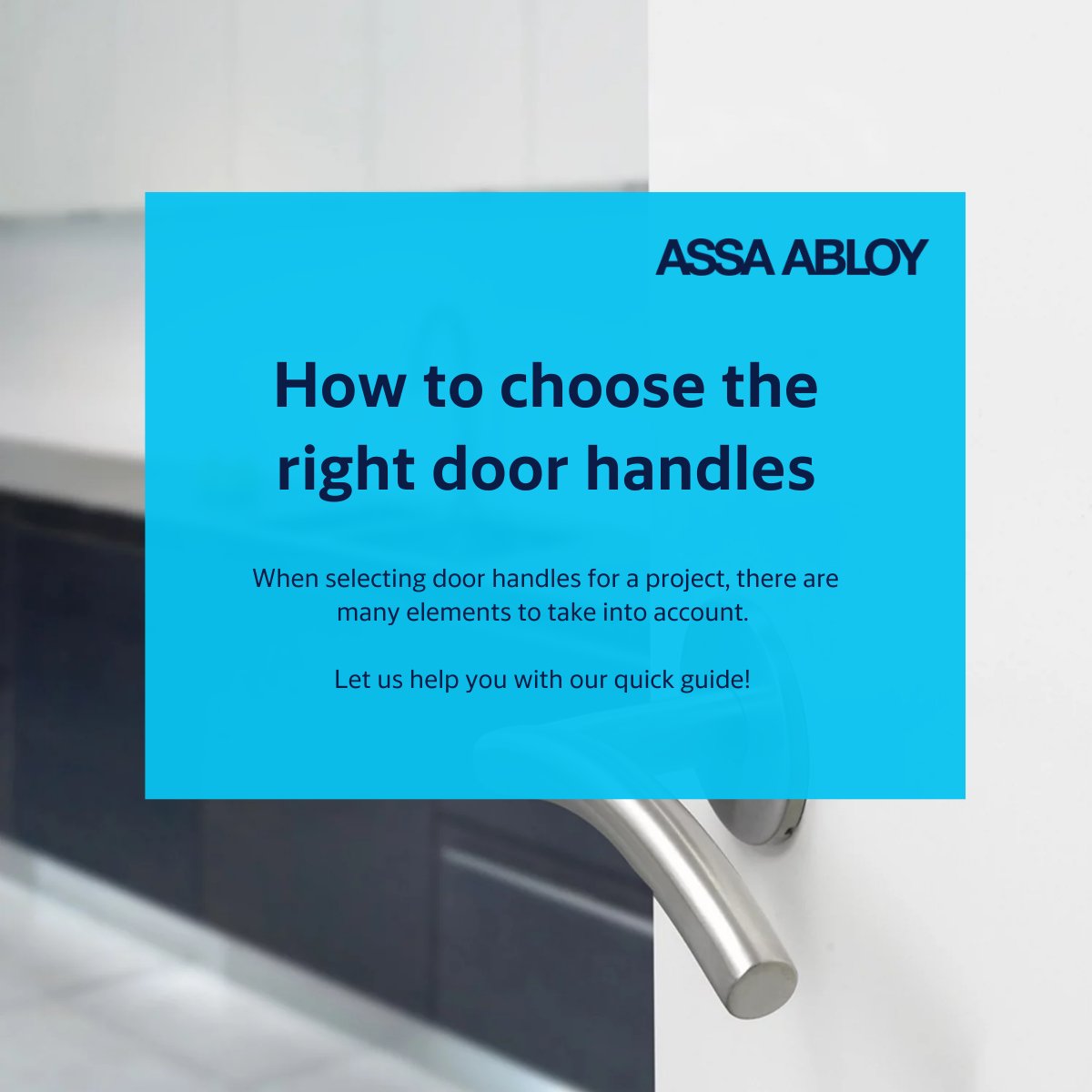 ASSAABLOYOpenUK's tweet image. Choosing a door handle isn’t just about aesthetics – it’s about performance, compliance, and user experience. 

Check out our full guide to make informed decisions: okt.to/vyLu6F

#ASSAABLOY #AAOSUK #doorhardware #DecisionSupport