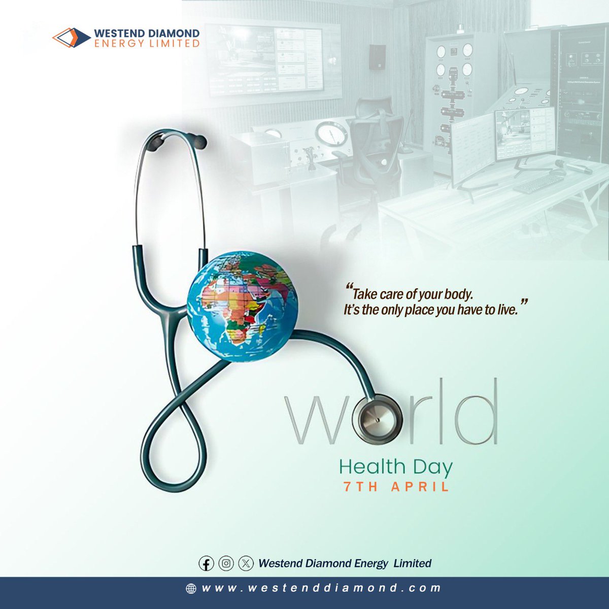 wednlng's tweet image. On this World Health Day, we support the theme: Together for Health. Stand with Science.

In oil &amp;amp; gas, good health is critical to safety and performance. At Westend Diamond, we put people first always.

#WorldHealthDay #HSE #SafetyFirst #OilAndGas