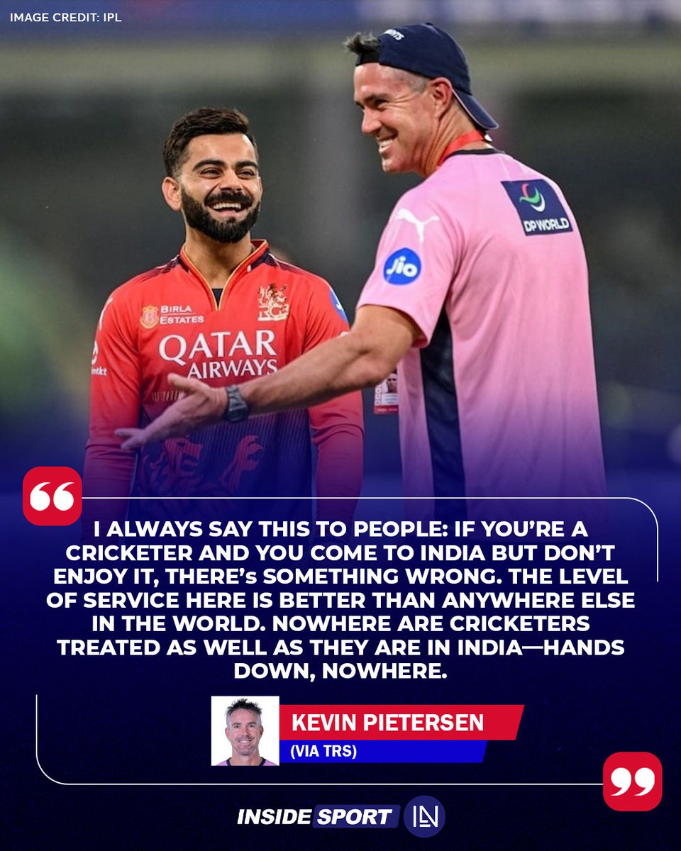 InsideSportIND's tweet image. Kevin Pietersen hails the unmatched experience for cricketers in India 🙌🏻🏏

#KevinPietersen #IPL #IndianCricket #Insidesport #CricketTwitter
