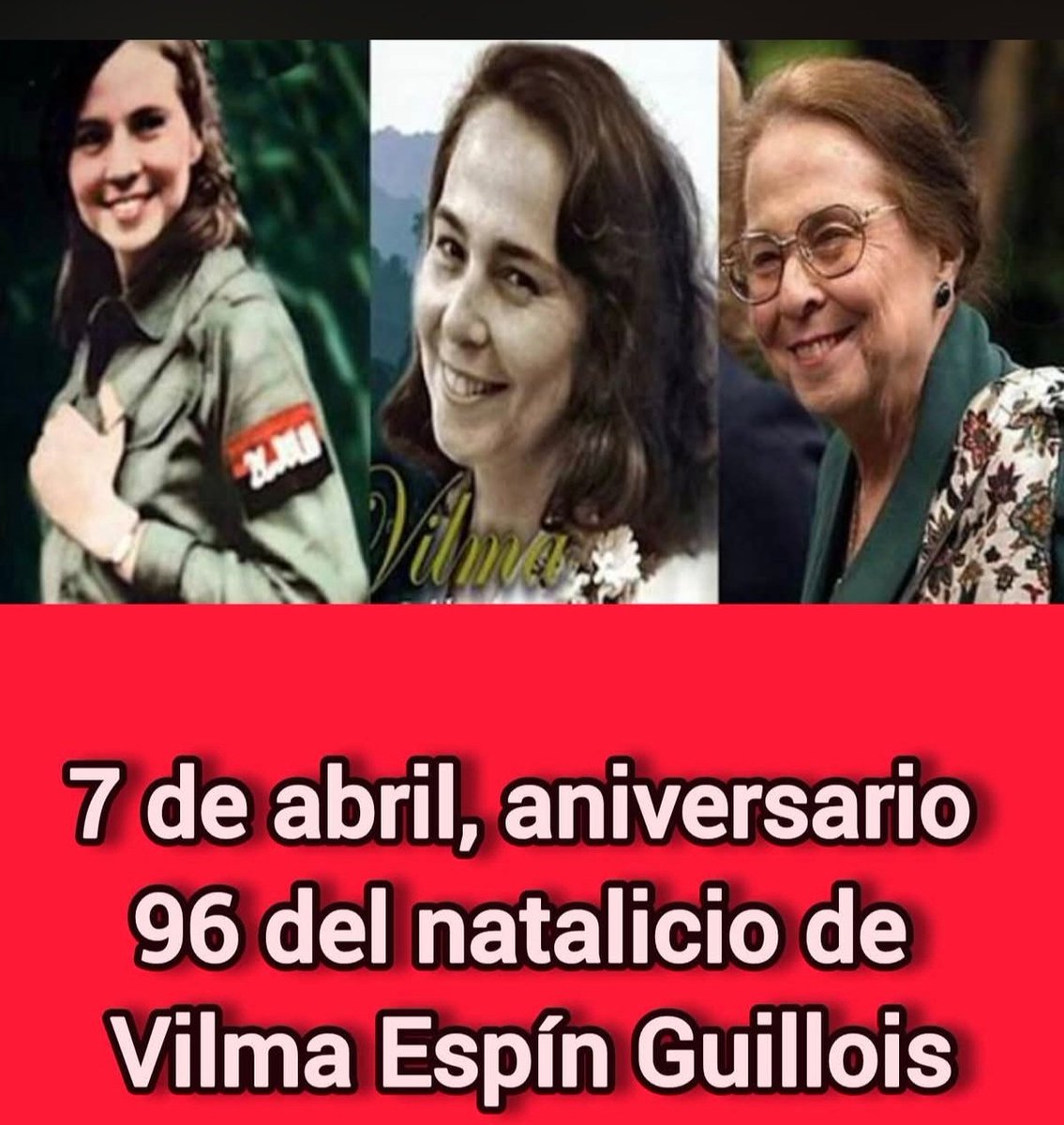EduardoLopezL65's tweet photo. Tierna y firme combatiente revolucionaria. 
Que privilegio conocerte y por siempre saberte de nuestras heroínas. #Cuba 
🌷🌺ǀ A 9⃣6⃣ años del natalicio de Vilma Espín Guillois.
#MujeresEnRevolución
#UnidosXCuba #CubaVencerá #YoSigoAMíPresidente @DiazCanelB https://t.co/uFAZ1uMjyV
