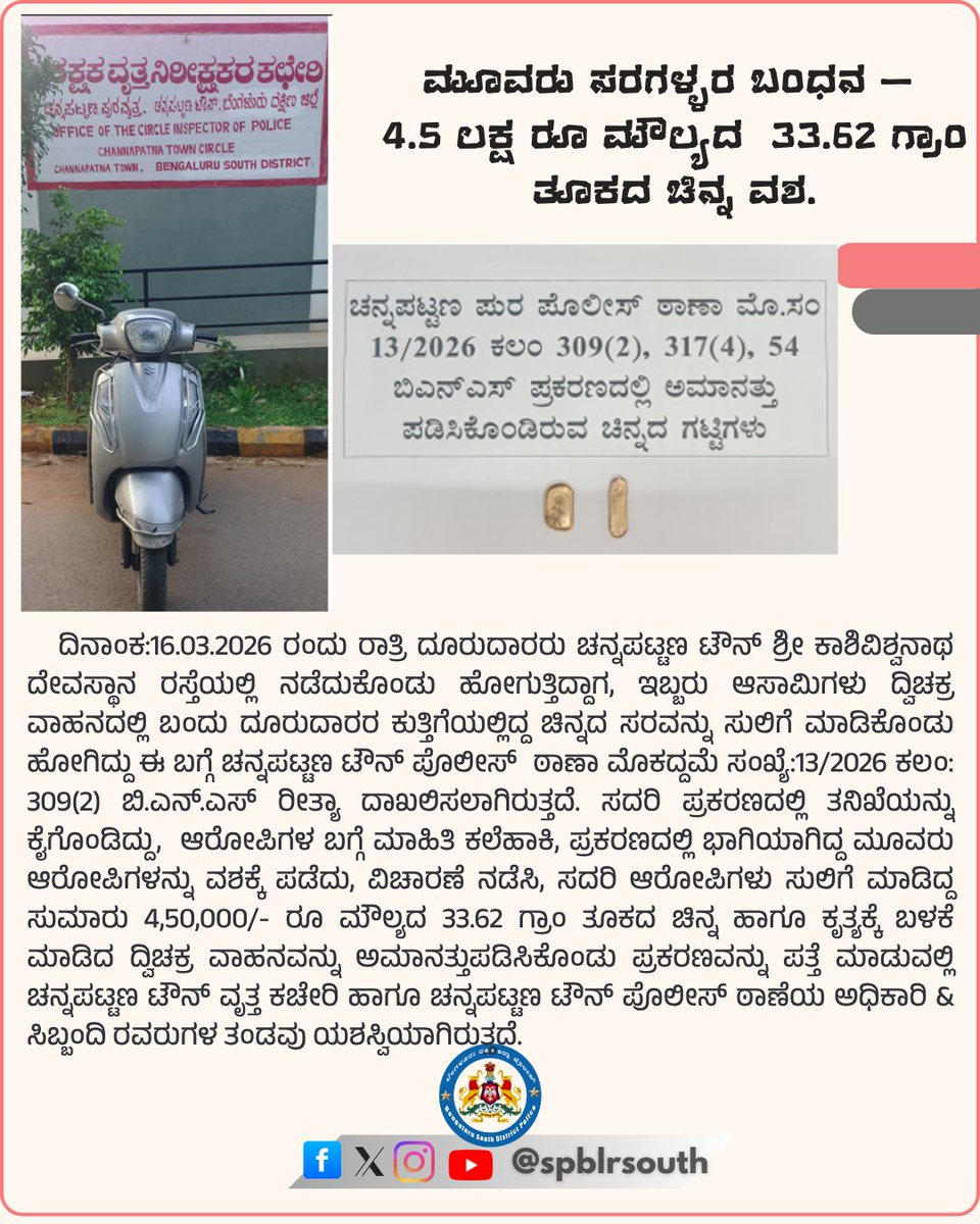 Bengaluru South District Police tweet media