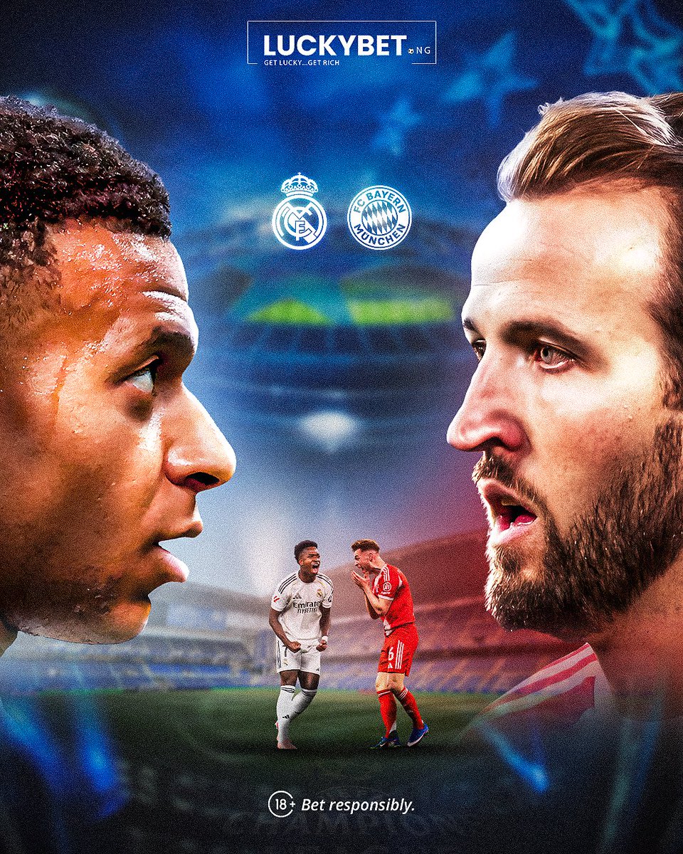 European royalty steps into another massive night 💥

Real Madrid 🆚 Bayern Munich
⚔️ H2H ANALYSIS:
•Meetings: 25+ UCL clashes
•Wins: Real Madrid edge it slightly 👑
•Goals: Always high-scoring encounters ⚽⚽
•Last meetings: Tight, intense, never predictable 🔥