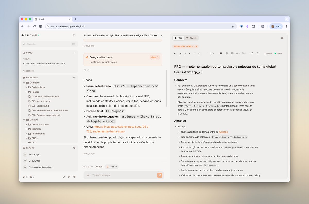inakitajes's tweet photo. La mayoría de empresas NO necesitan otro chatbot.

Necesitan un entorno:

- abierto,
- multi-modelo,
- multi-agente,
- conectado a sus herramientas,
- y construido sobre su propio conocimiento.

Eso es Arche. Open source. Gratis. 

Te cuento por qué importa:

(1/6) https://t.co/hBTcNb0aUK