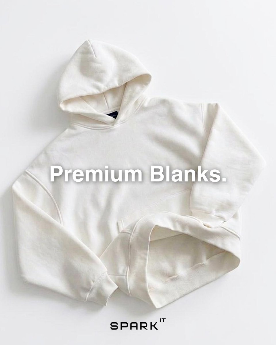 sparkit_world's tweet photo. Premium quality shouldn't come with supply chain headaches. 

Heavyweight feel. Perfect fit. Retail-ready. 

Our Premium Blanks are designed to elevate your brand's apparel without the massive upfront inventory risks. 

Ready to feel the difference? Drop a comment or DM me to get a sample. 

#PremiumBlanks #Merch #Manufacturing #Operations