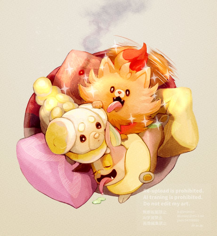 「こいぬポケモン盛り」|みみみのイラスト