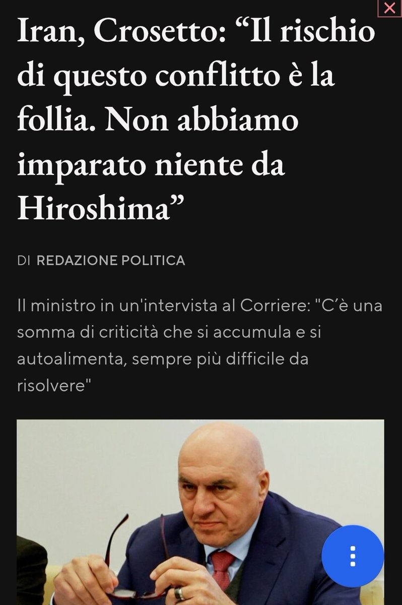 Stefano173456's tweet image. Fanno affari con le armi...
...Poi si accorgono della loro pericolosità nelle diverse escalation politiche e militari, e di conseguenza si cagano addosso.

Omini.

#Crosetto #Governo