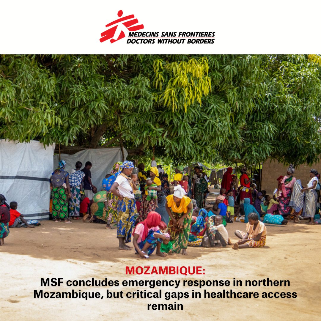 After 12 weeks, MSF concluded its emergency response in #Mozambique, following the country’s largest displacement wave of 2025. While urgent health needs were addressed, critical gaps in access to healthcare remain, especially in remote areas.

🔗: bit.ly/47LIaJW