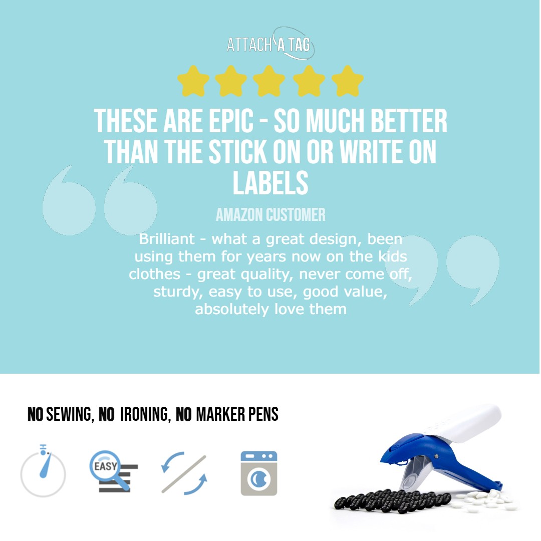 AttachaTag's tweet photo. A rather fab review to welcome us back after the bank holiday! Thank you! ⭐😍

 #reviewer #nametags #namelabels #customerreviews #greatfeedback #happycustomer https://t.co/BAtoE5ScKK