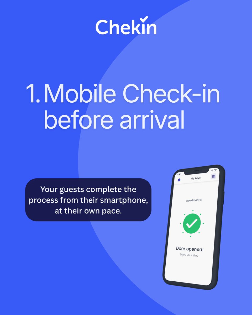 CheKinapp's tweet image. The check-in experience in hospitality is evolving fast.
Three trends shaping guest arrivals:
• Mobile check-in
• Digital ID verification
• Operational automation
Less paperwork, faster arrivals, better guest experience.
#TravelTech #HospitalityIndustry #DigitalCheckIn