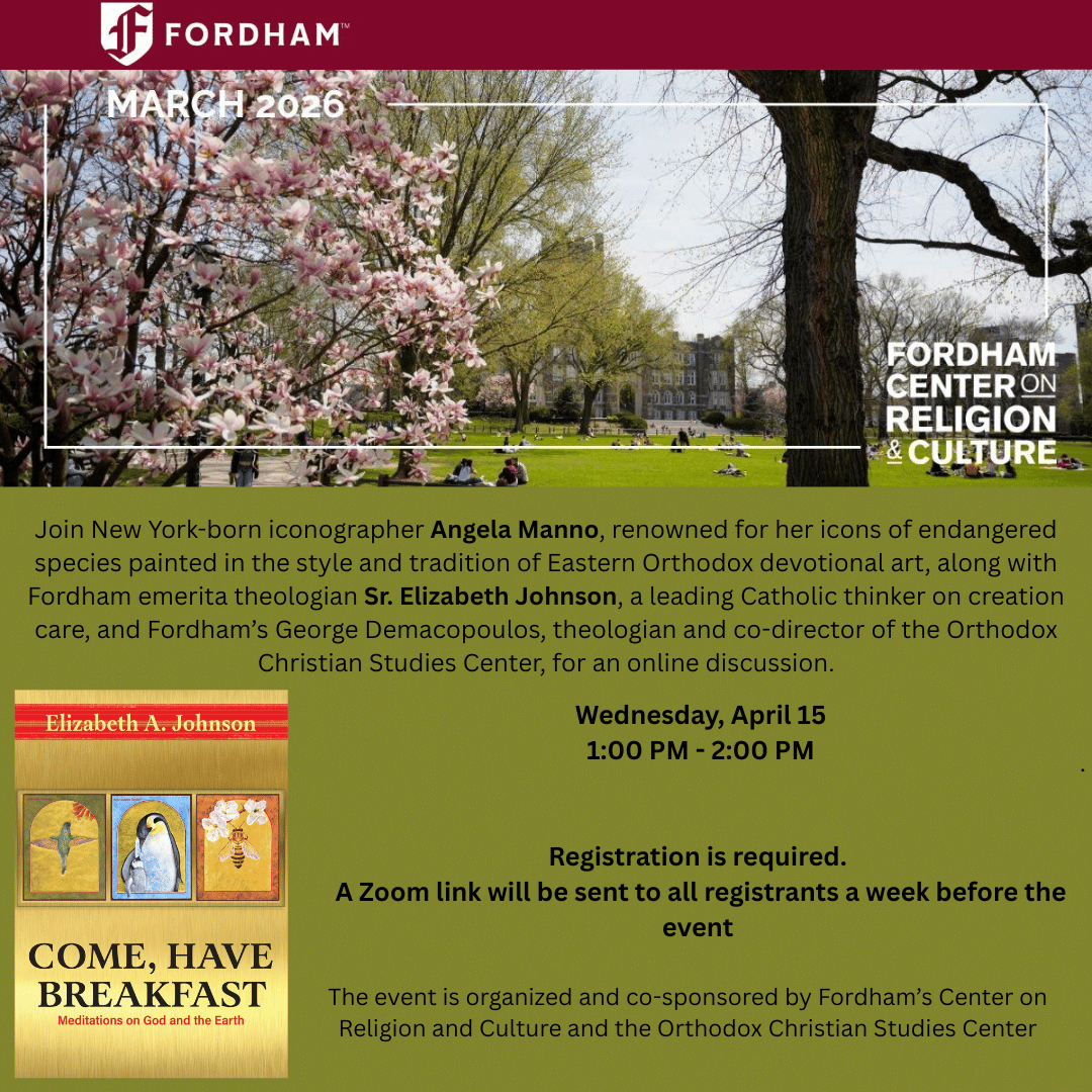 OrbisBooks's tweet photo. Explore faith, art, and creation care! ๐ฟ๐จ Join iconographer Angela Manno, Sr. Elizabeth Johnson, and George Demacopoulos for a live online discussion.
Register now: https://t.co/2PW4JzXxQE
@FordhamTheology #ElizabethJohnson #AngelaManno #GeorgeDemacopoulos https://t.co/4DYUvxwJKz