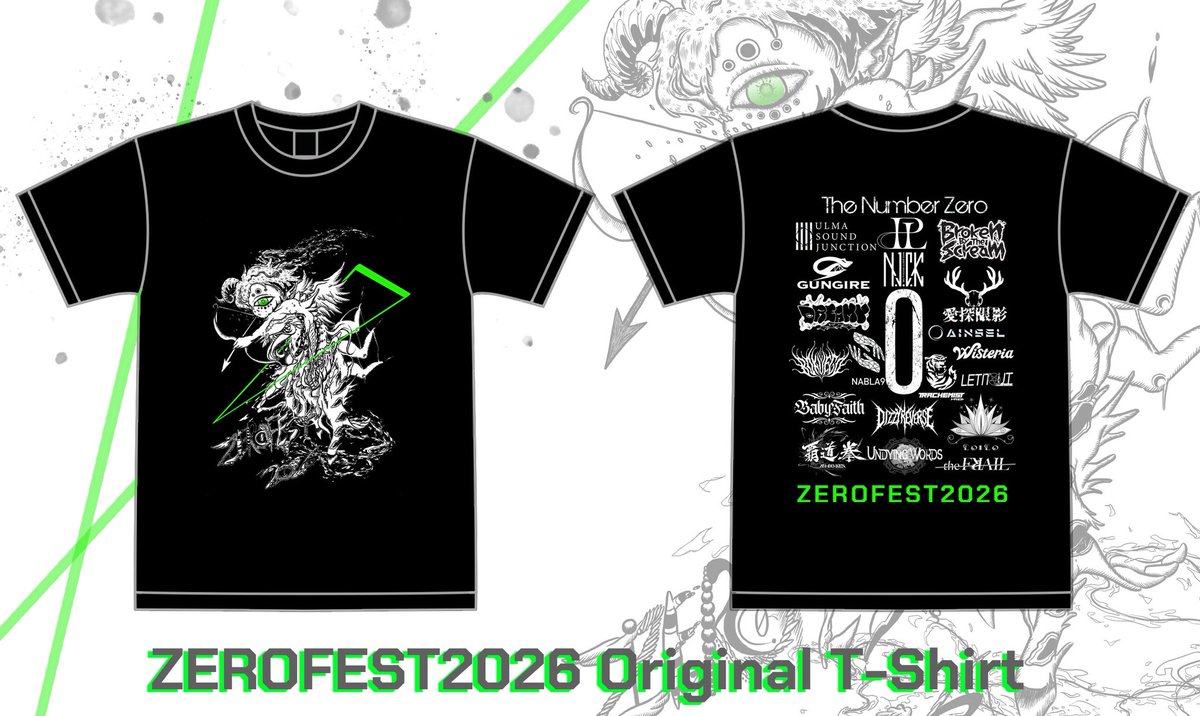 【 Live information!! 】

The Number Zero presents ZEROFEST2026
【日程】2026年6月20日(土)
【会場】shibuya CYCLONE &amp; GARRET udagawa 

OPEN 11:30 / START 12:00

【Ticket】
🎟️前売券 ¥4900+1D
🎟️当日券 ¥5400+1D
🎟️ZEROFEST Tシャツ付きチケット ¥7800+1D

【前売取扱】
4月8日(水) 20:00