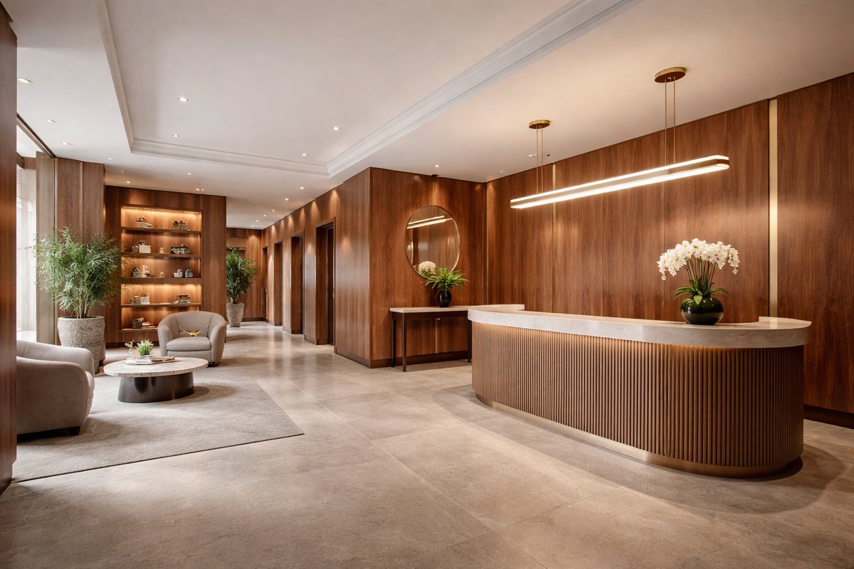 readveneers's tweet photo. Designing apartment lobbies or communal spaces?
Wood veneer panels offer a premium look, consistency across floors, and durability for high-traffic areas.
Read more:
👉  https://t.co/JRkrS36VjA 
#readveneers #veneering #apartmentdesign #joinery https://t.co/dFXC8e1jib