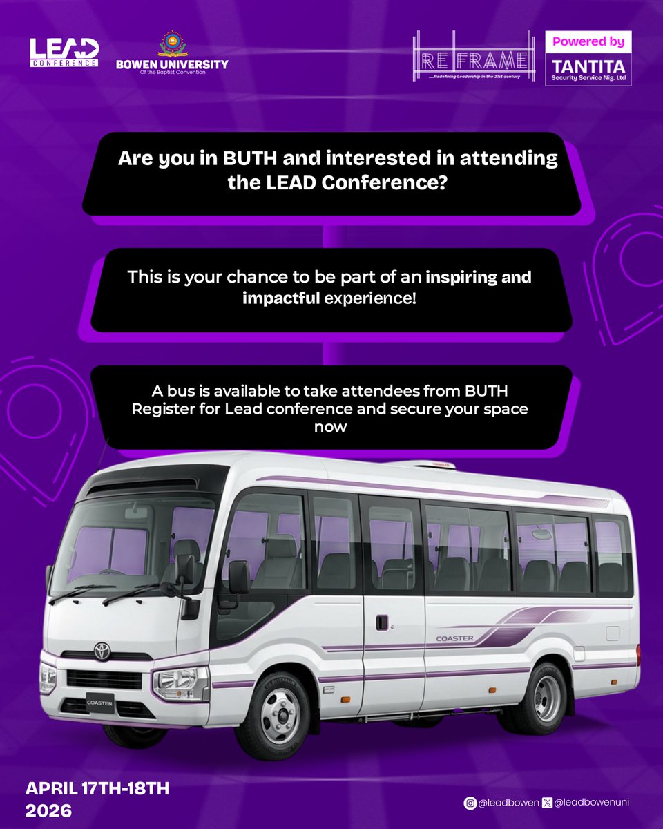 LEAD Conference, Bowen University tweet media