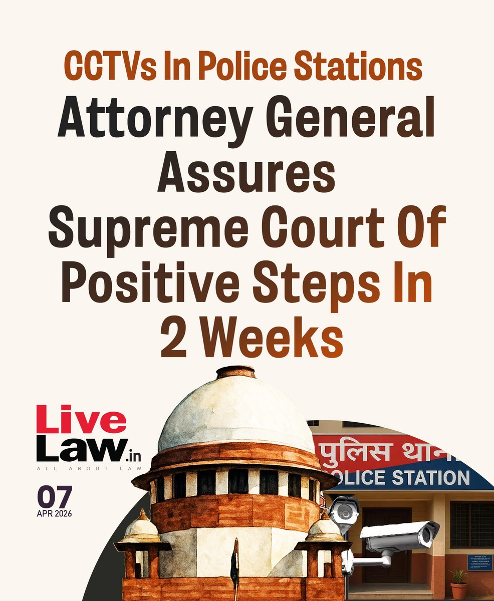 LiveLawIndia's tweet image. In the suo motu case concerning lack of functional CCTV cameras in police stations, Attorney General R Venkataramani today assured the Supreme Court that positive steps would be taken within 2 weeks.
Read more: tinyurl.com/2yhvetad
#SupremeCourt #CCTV  #policestation