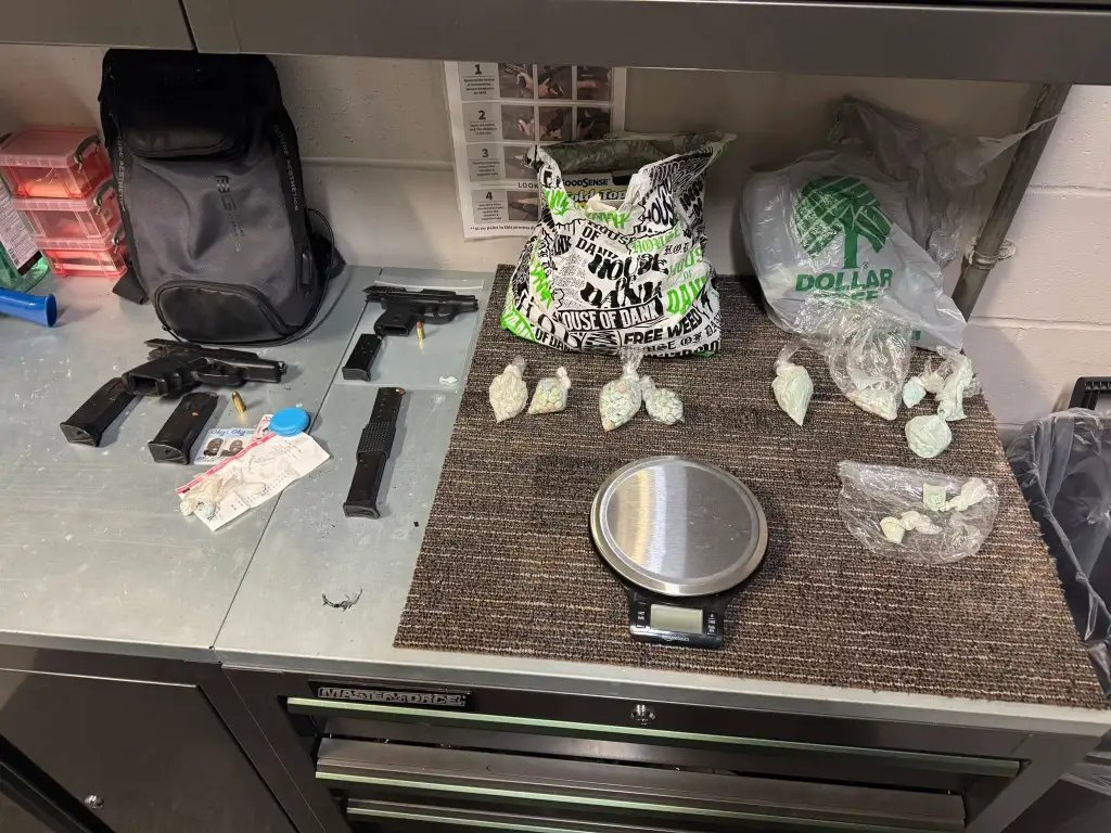MediaBartlett's tweet image. A routine traffic stop in Pike County led to a major bust after a K9 alerted deputies to narcotics inside a truck. Deputies say they found two handguns, one stolen, and about 143 grams of suspected drugs, with the investigation still ongoing. #pikecounty #busted