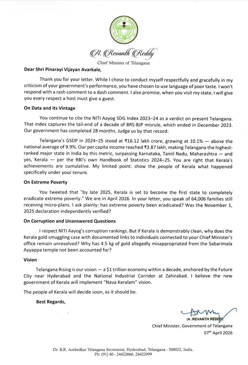 Revanth Reddy tweet media