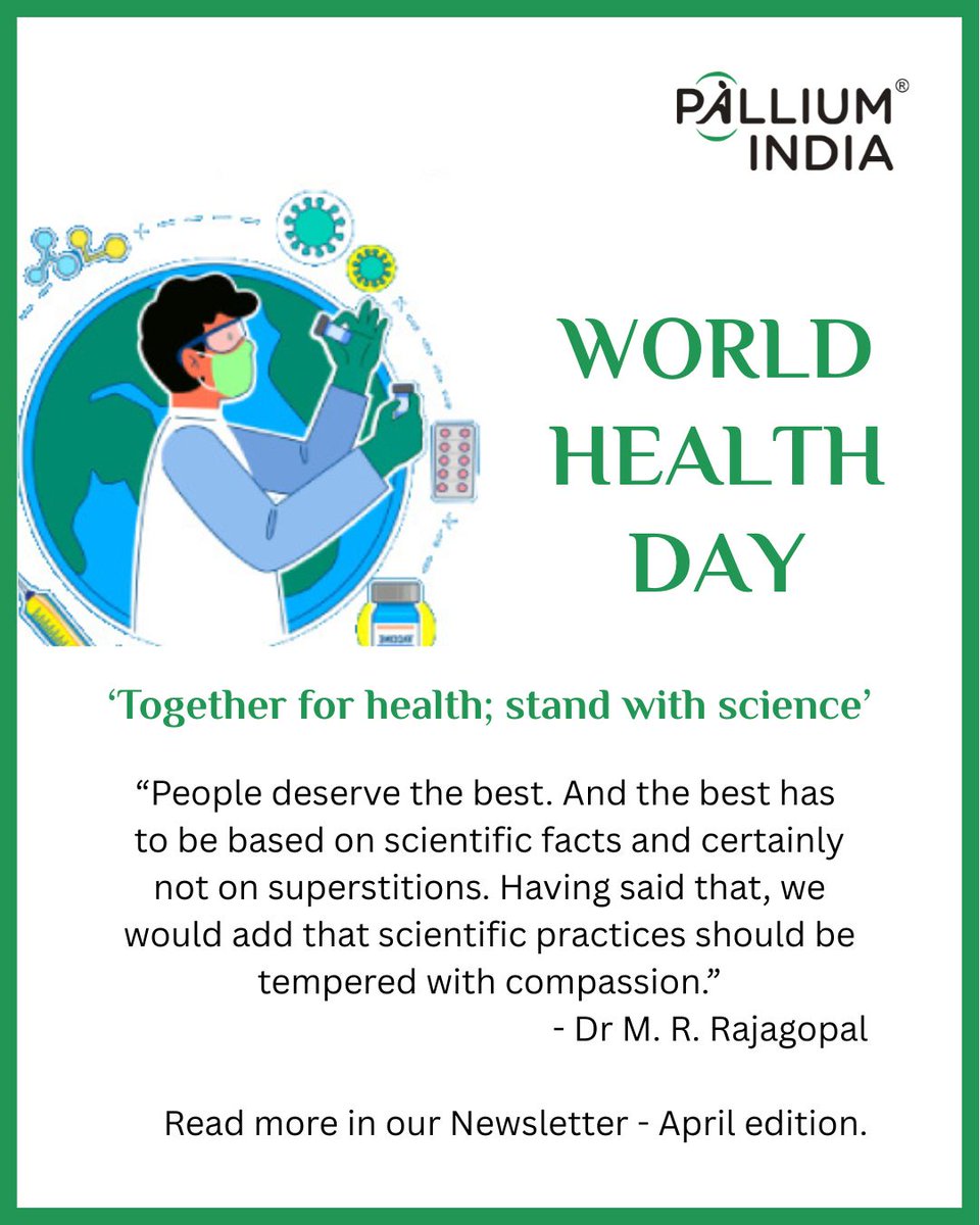 palliumindia's tweet photo. On #WorldHealthDay, reaffirming a simple truth: care must be rooted in science—&amp; guided by compassion.

As Dr. M. R. Rajagopal @mrraj47 reminds us, the best care combines evidence with empathy.

Together for health. Together for dignity.

#HealthForAll #PalliativeCare https://t.co/UFpiwr2l3b
