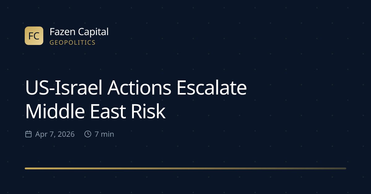 fazencapital's tweet image. US-Israel Actions Escalate Middle East Risk: Al Jazeera warned on Apr 7, 2026; since Oct 7, 2023 regional hostilities persist and WTI traded near $86/bbl, raising… dlvr.it/TRvrS6 👈 Read full analysis #MiddleEast #USIsraelRelations #EnergyMarket #OilPrices #GlobalRisk